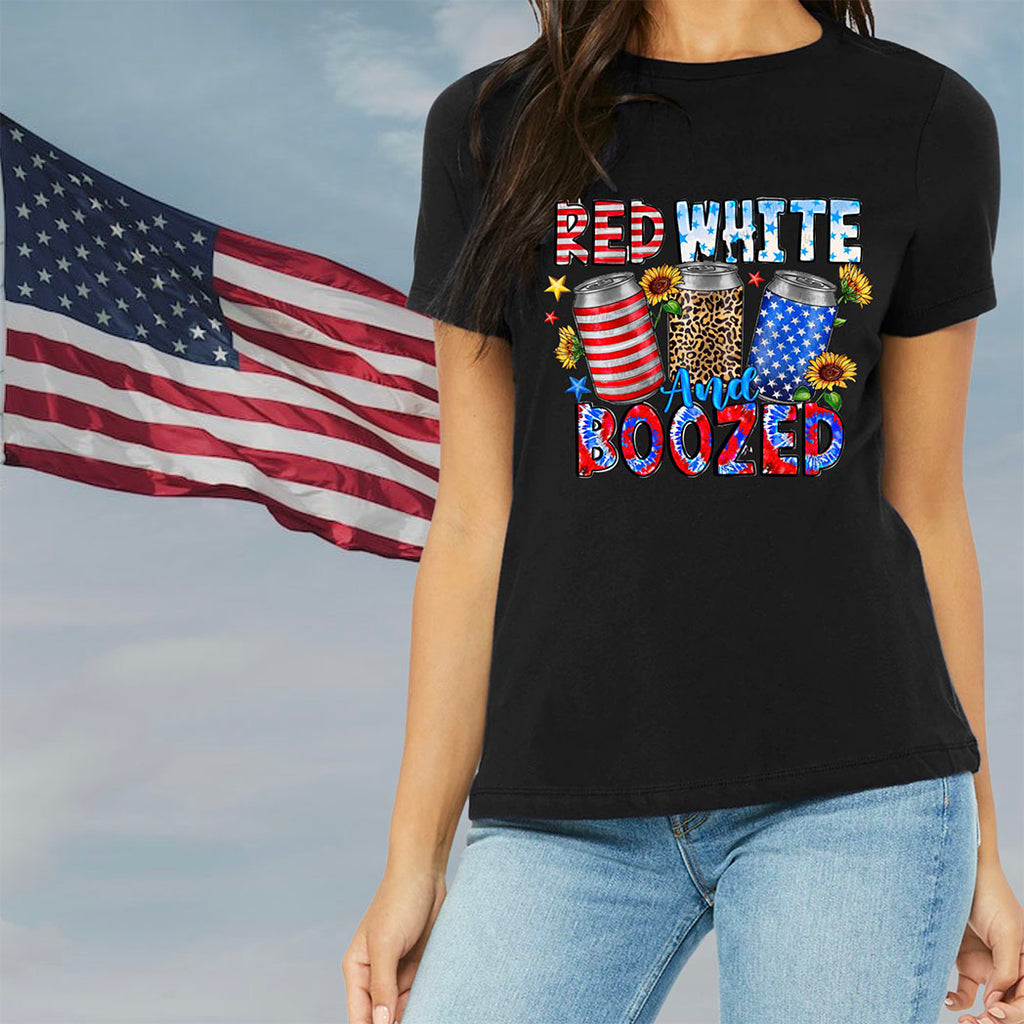 Red, White, & Boozed Short Sleeve T-Shirt