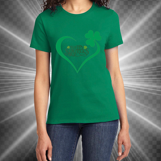 Happy St Patrick's Day Heart Short Sleeve T-Shirt