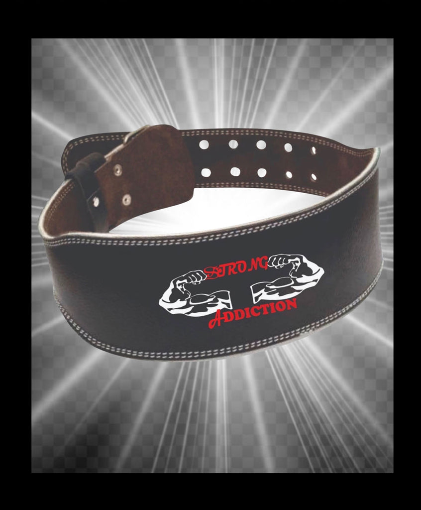 Black Leather Weight Lifting Belt