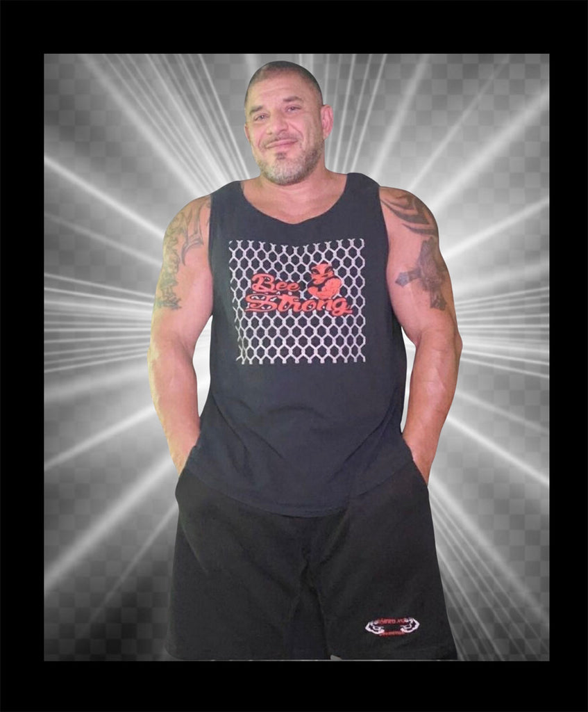 Men's Bee Strong Black Tank Top