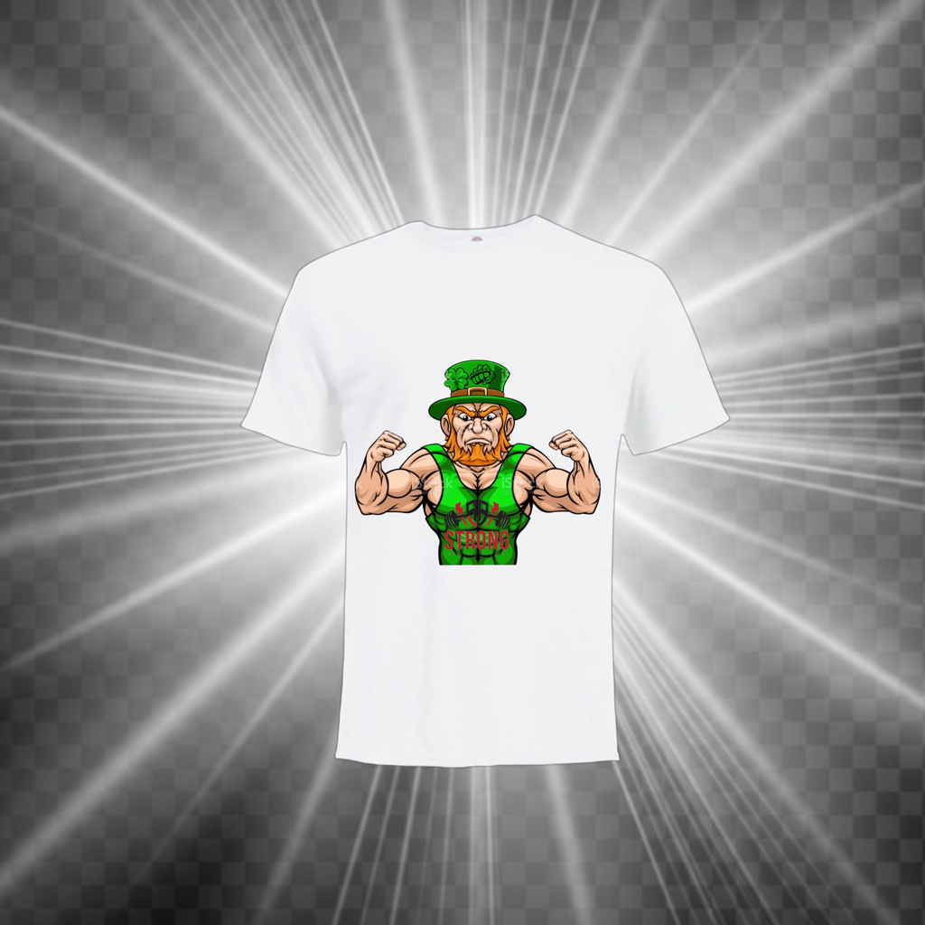 Strong Leprechaun Short Sleeve T-Shirt