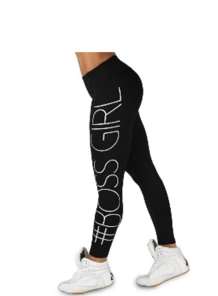 #Boss Girl Black Full Length Yoga Pants